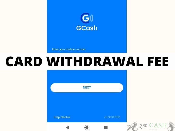 gcash card withdrawal fee