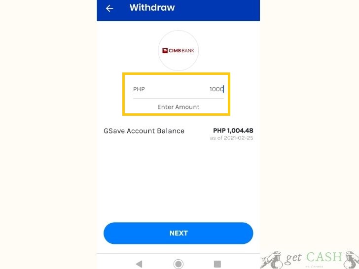 withdrawal amount