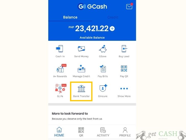 Gcash Bank transfer