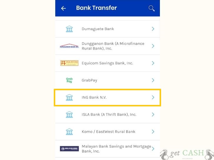 Select Tap on Ing Bank N.V.